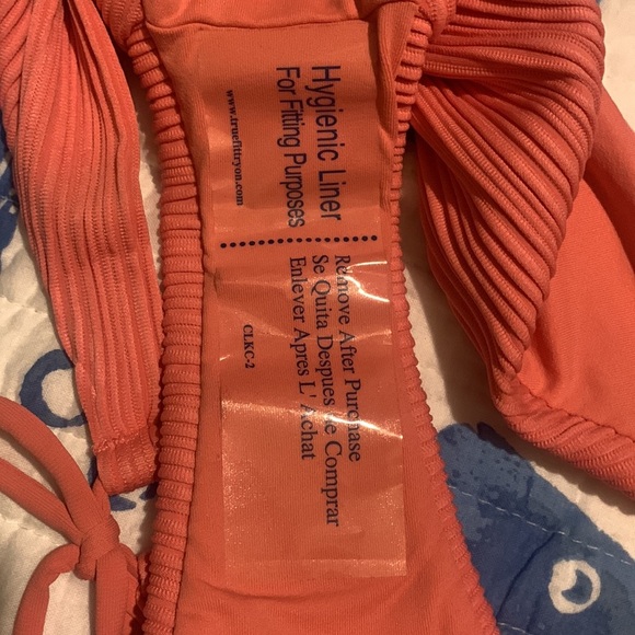 New Robin Piccone Lily Tie Bikini Bottoms 190763 Pink Lemonade Medium - Picture 13 of 14